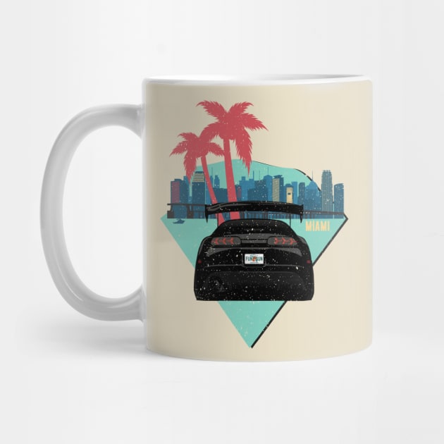 Supra 2JZ Turbo JDM Tuning Car 90s Tropical Miami by Automotive Apparel & Accessoires